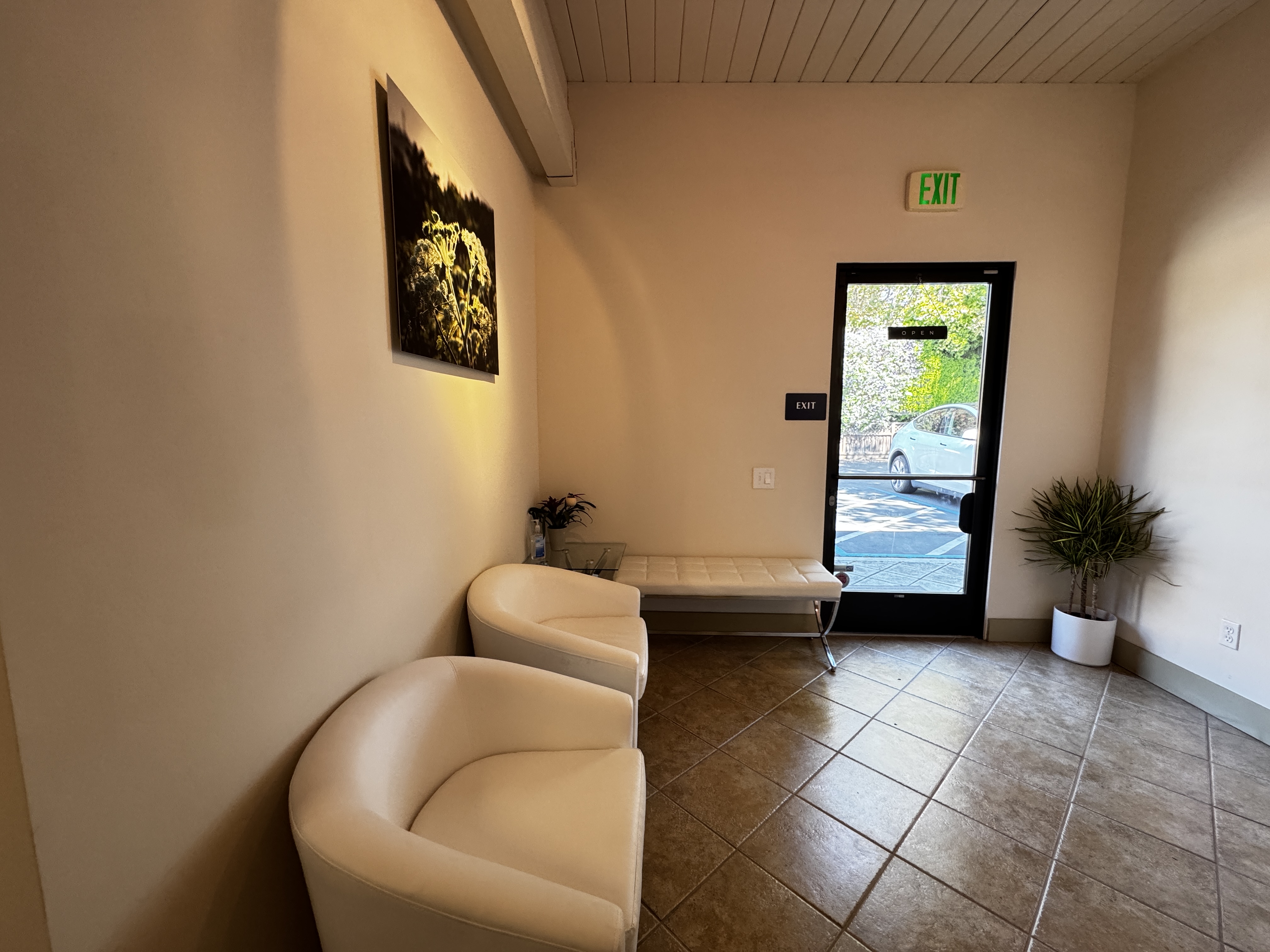 Reception desk area with professional spa atmosphere